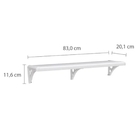 Prateleira Multiuso Branca Com Suporte | 80x20cm | Astra | Ki